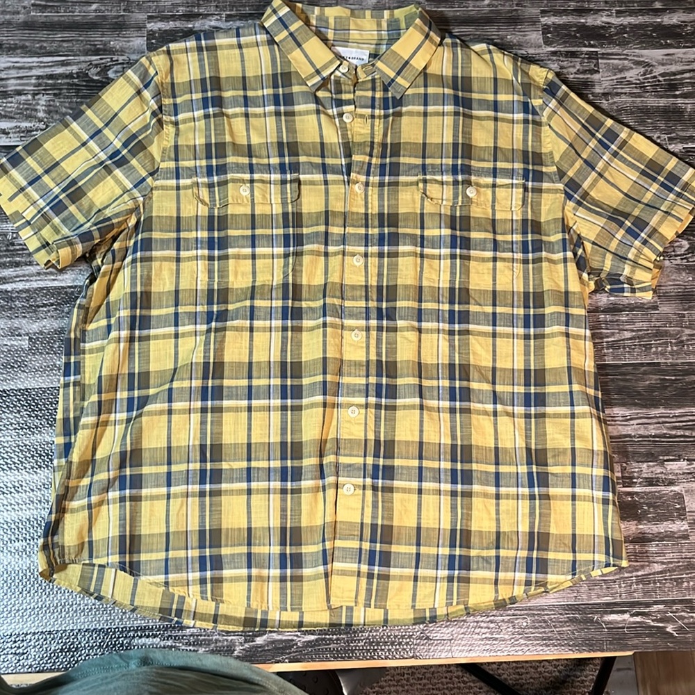 Lucky Brand Plaid Short Sleeve Buttondown NWT